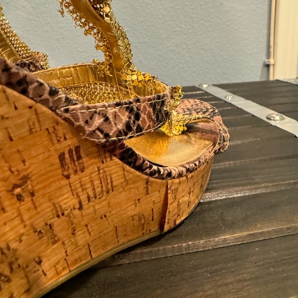 Good boing wedges with pink snake print - Picture 5 of 6